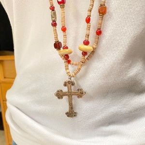 Barse Sterling silver cross necklace